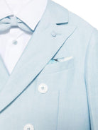 Completo tre pezzi per bambino Colorichiari azzurro con chiusura doppiopetto MJ508169 4608 50 COLORICHIARI KIDS 