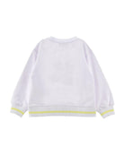 Felpa per bambina Monnalisa bianca con stampa grafica Positano 19G619RU 7031 0099 MONNALISA 