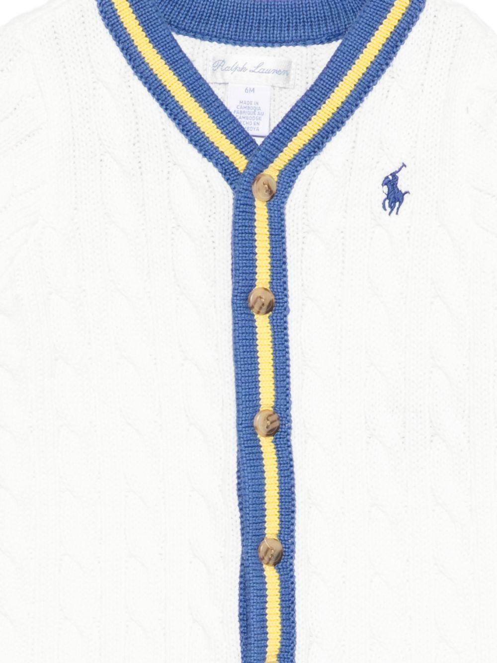 Tutina per neonato Polo Ralph Lauren Kids bianca con motivo Polo Pony 320B14085 001 Ralph Lauren kids 