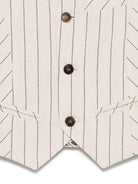 Gilet sartoriale Drumohr Kids beige con fibbia frontale e dettaglio tasca finta S5VS71 G51 DrUMOHR KIDS 