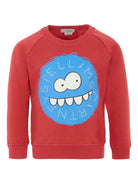 Felpa per bambino Stella McCartney Kids rosso con stampa mostro TX4Q30 Z0453 304 STELLA McCARTNEY KIDS 