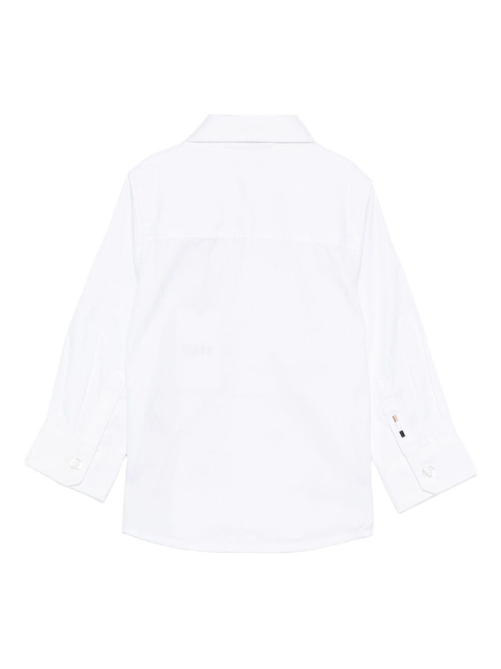 Camicia per neonato Boss Kids bianco con ricamo J52681 10P BOSS KIDS 