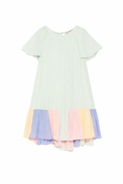 Abito per bambina Stella McCartney Kids verde con volant TY1D71 Z3556 772 STELLA McCARTNEY KIDS 