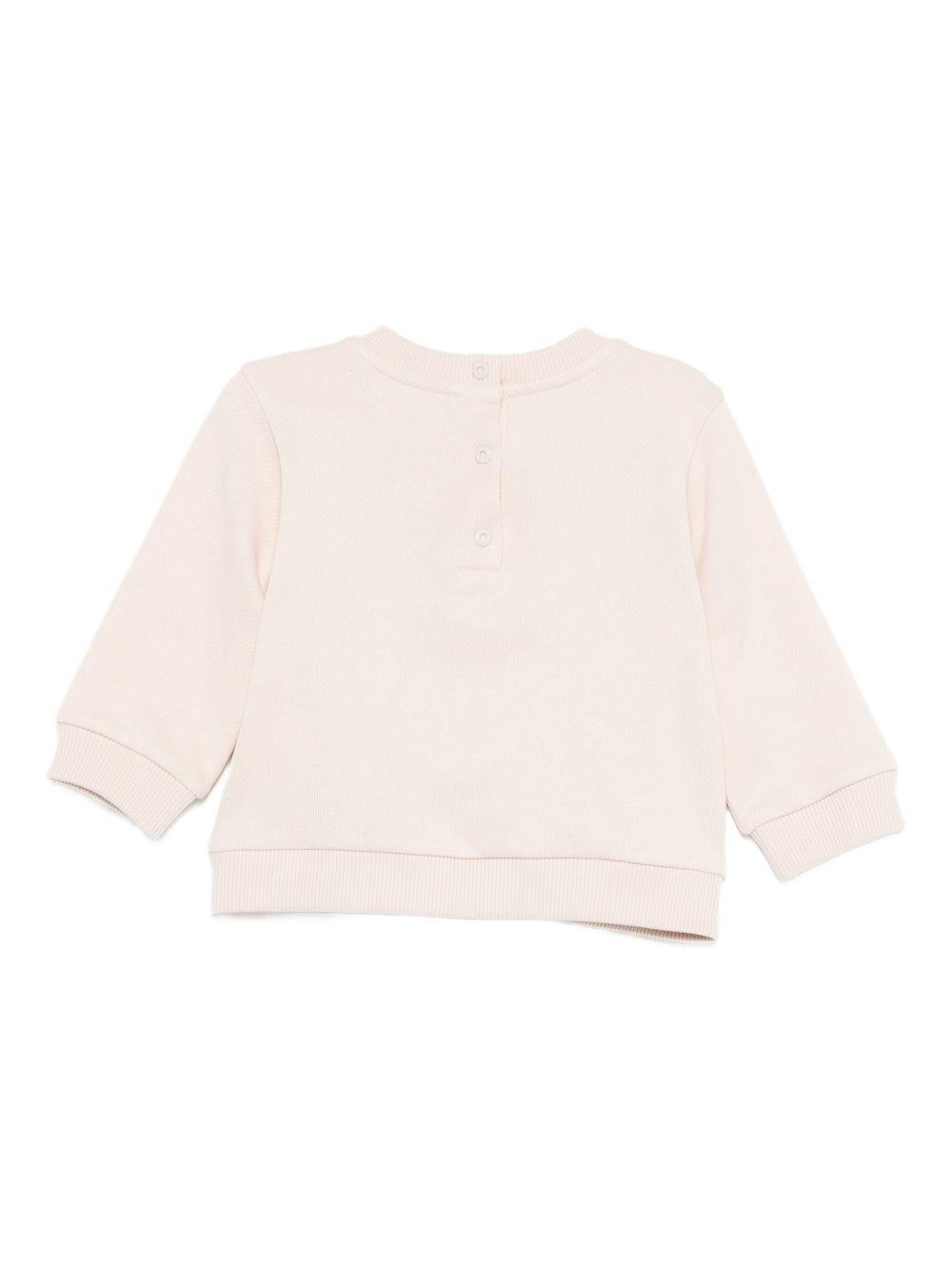 Felpe per neonati Fendi Kids beige con stampa grafica scoiattolo BUH091 5V0 F1P2N FENDI KIDS 