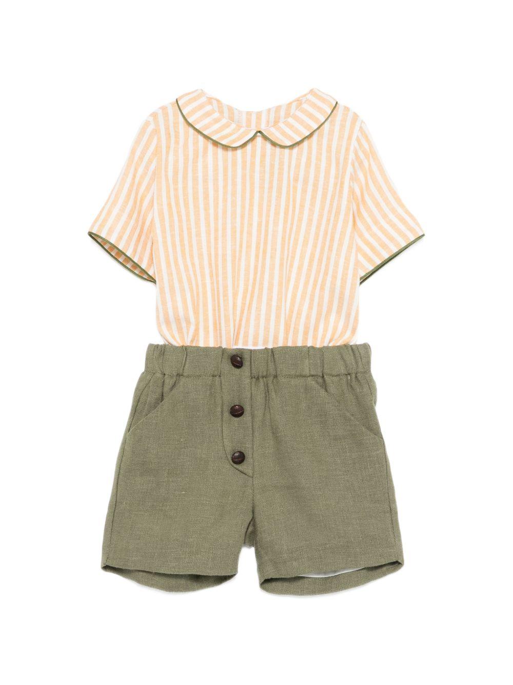 Completo per neonato La Stupenderia multicolore con colletto Peter Pan 2TCCT61 D19R77 LA STUPENDERIA KIDS 
