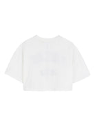 T-shirt per bambina Chloé Kids bianca con logo sul davanti C20862 117 CHLOE' KIDS 