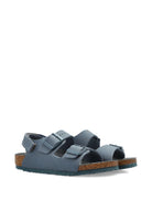 Sandali Milano per bambini Birkenstock Kids blu con doppia fibbia 1031647 GRAY BIRKENSTOCK 