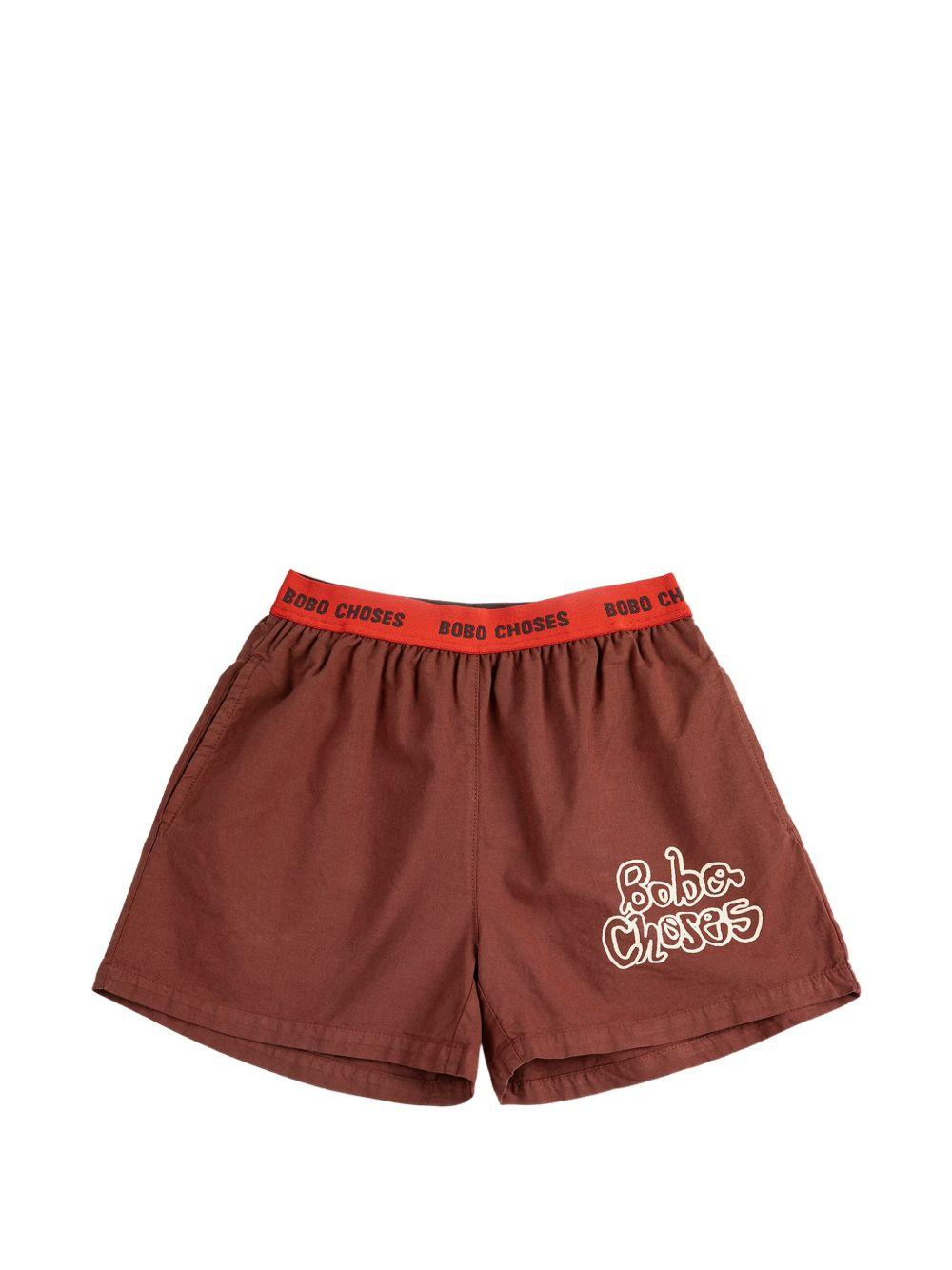 Shorts per bambino Bobo Choses marrone con vita elasticizzata B126AC145 211 BOBO CHOSES 