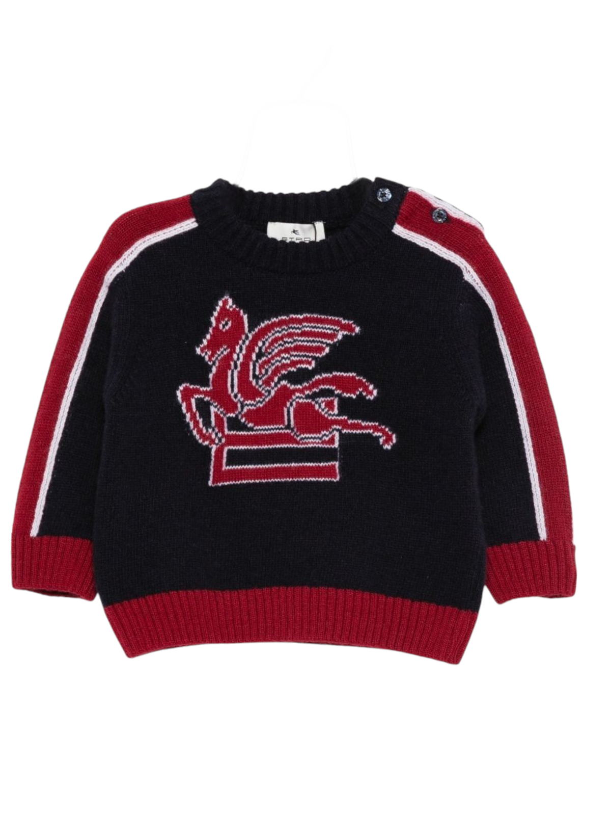 Maglione per neonato ETRO KIDS blu con motivo Pegaso GX9500 Z2498 635 ETRO KIDS 