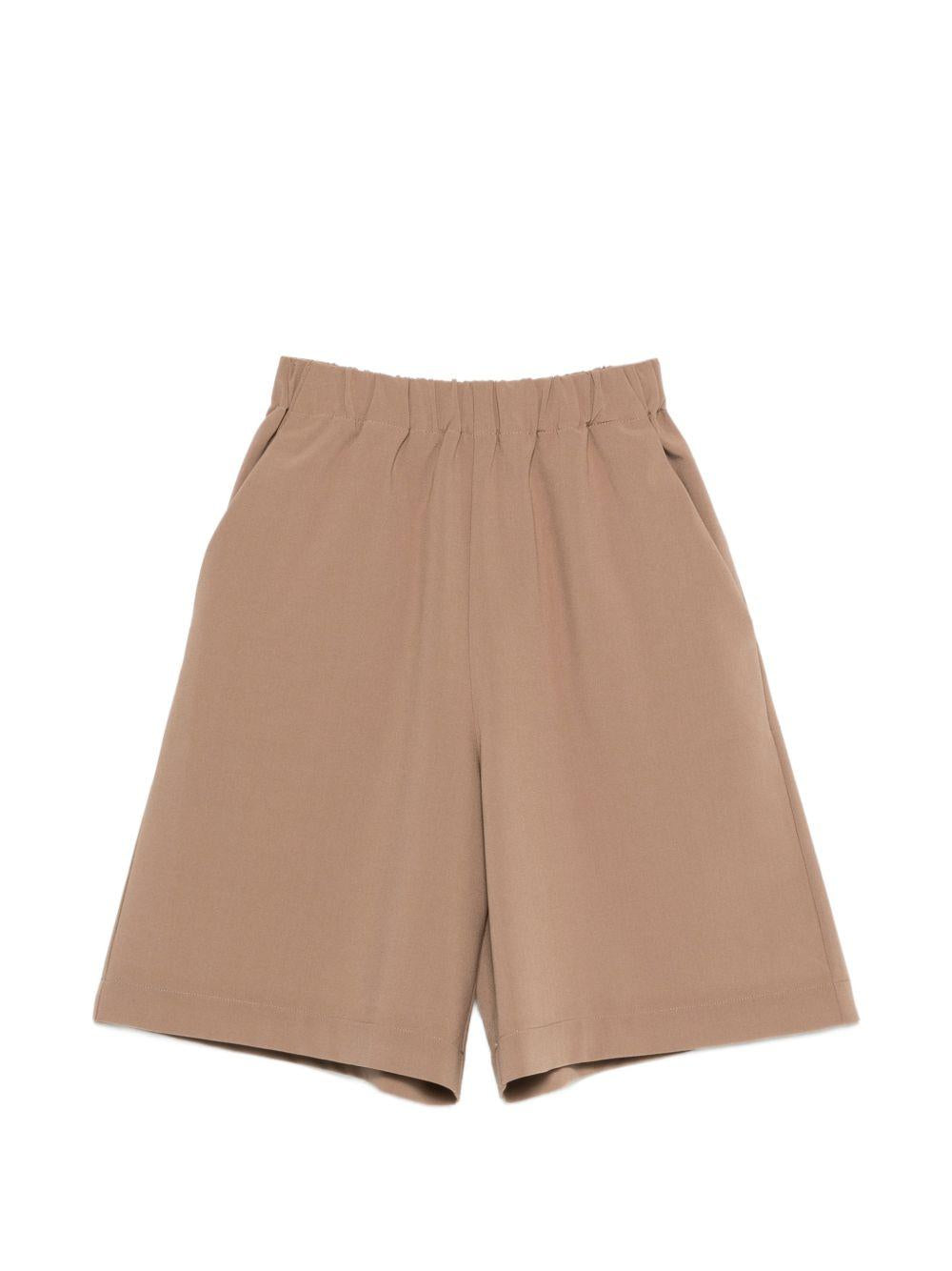 Shorts per bambina Douuod Kids marrone chiaro con elastico in vita DY6P99 I0292 334 DOUUOD KIDS 
