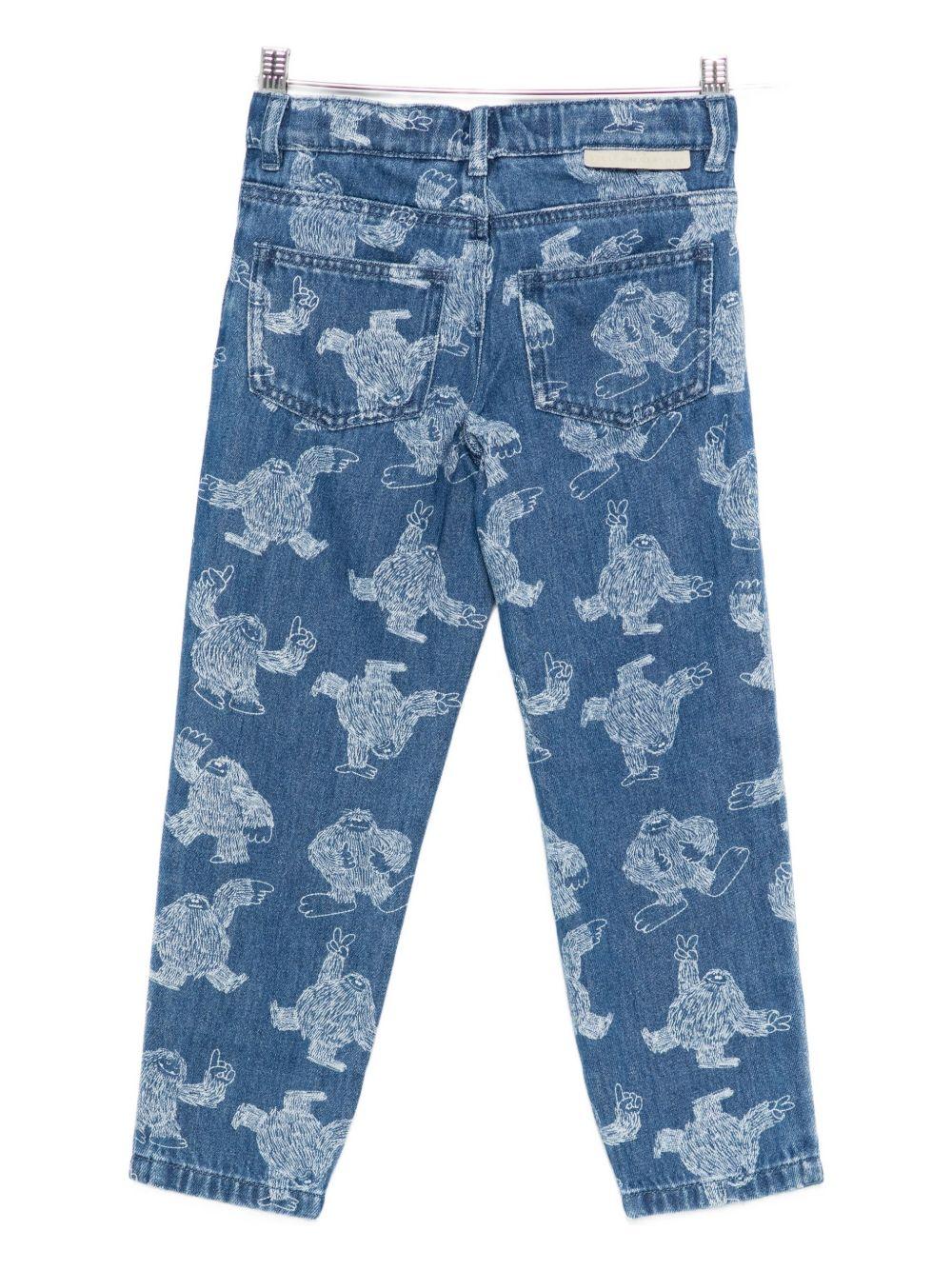 Jeans per bambino Stella McCartney Kids in denim con ricamo all-over TX6P90 Z3174 664BC STELLA McCARTNEY KIDS 