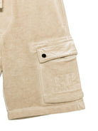 Shorts per bambino C.P. Company Kids beige con chiusura a coulisse CUQ00PLEC00 20129 C.P.COMPANY KIDS 