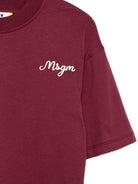 T-shirt per bambino MSGM Kids bordeaux con maniche a contrasto F5MSJBTH257 MS034 MSGM KIDS 