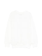 Felpa per bambino Moschino Kids bianca con dettaglio logo HUF09MLCA88 10063 MOSCHINO KIDS 