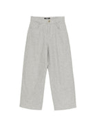 Pantaloni per bambino Balmain Kids grigi con motivo mélange BZ6H80 I0341 806OR BALMAIN KIDS 