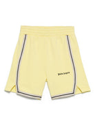 Shorts sportivi con stampa per bambino Palm Angels Kids giallo con spacchetti laterali PBCI007S25FLE001 1910 PALM ANGELS KIDS 