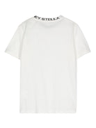 T-shirt per bambina Stella McCartney Kids bianca con logo sul davanti TV8P71 Z0434 101 STELLA McCARTNEY KIDS 