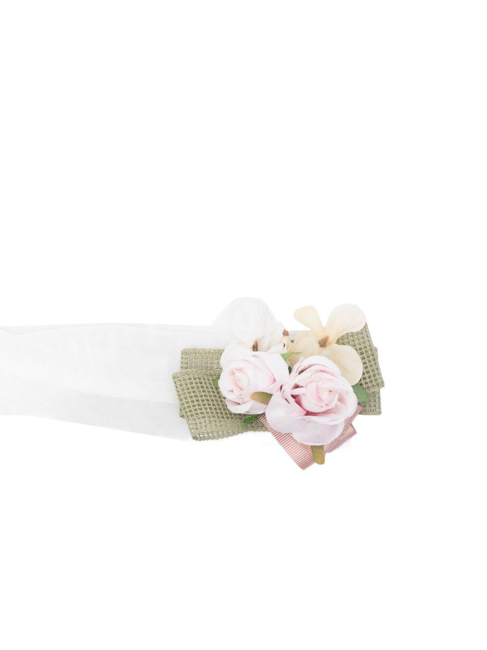 Fascia per neonata Colorichiari bianca con applicazione floreale FN978556 AF799 83 COLORICHIARI 