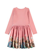 Abito per bambina Molo Kids rosa con stampa grafica animali 2W26E203 5802 MOLO KIDS 