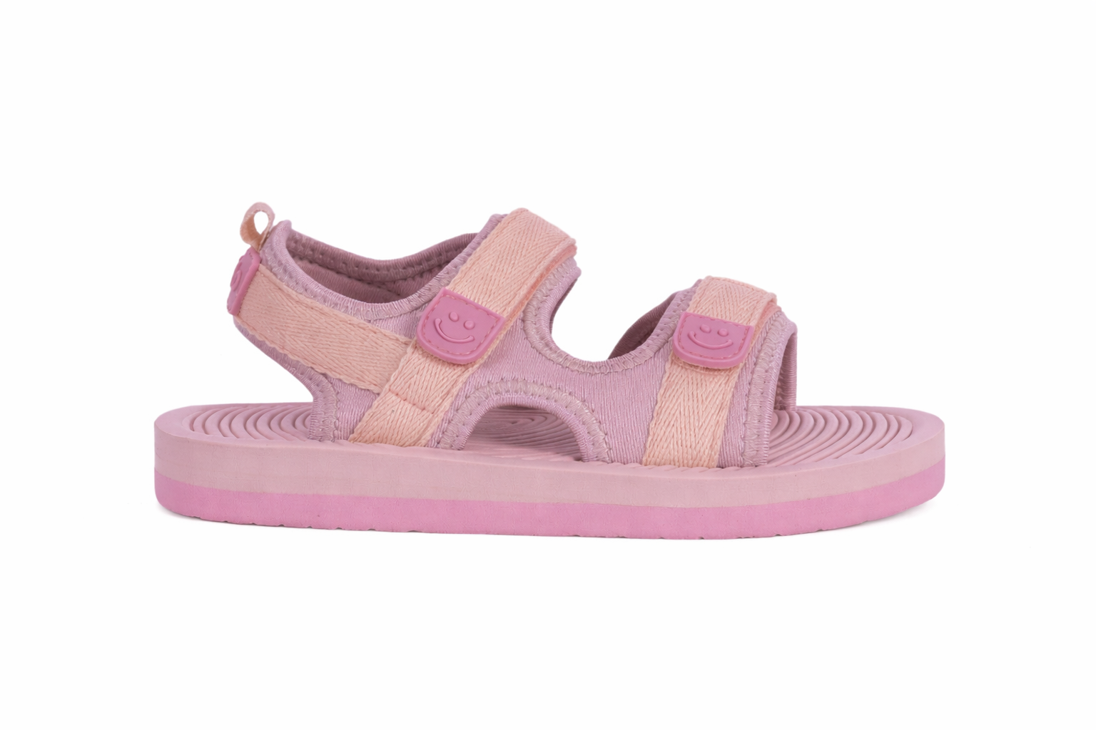 Sandali per bambina Molo rosa con fasce e motivo smile 7S26U301 5606 MOLO 