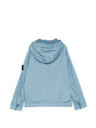 Giacca per bambino Stone Island Junior azzurro con cappuccio L1S164100003S0A23 V004A STONE ISLAND KIDS 