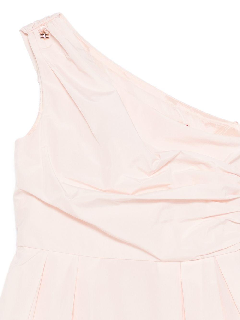Abito monospalla per bambina Elisabetta Franchi La Mia Bambina rosa plissettato EFAB6740TV033 C036 ElISABETTA FRANCHI 