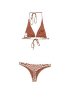 Bikini da donna Naomi MC2 Saint Barth marrone con motivo a zigzag NAO0001 07725L MC2 ST. BARTH 