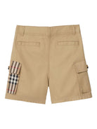 Shorts per bambino Burberry Kids beige con motivo Vintage Check 8117176 B9719 BURBERRY KIDS 