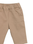 Pantaloni per neonato Douuod Kids marroni con due tasche posteriori con patta DZ6060 G0073 343 DOUUOD KIDS 