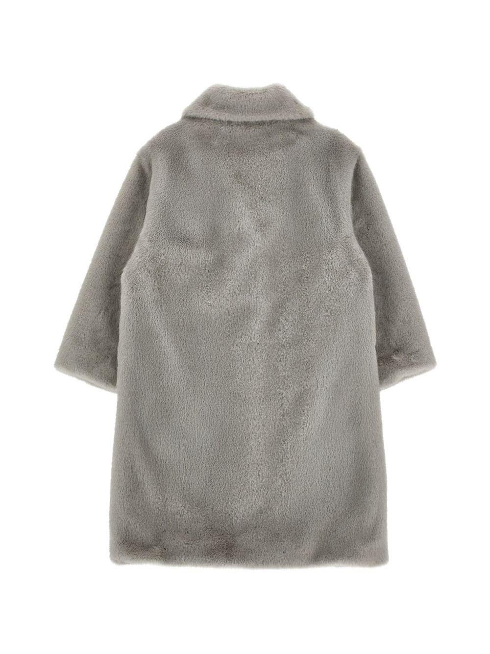 Cappotto per bambina Monnalisa Kids grigio con colletto 17H109 8034 0032 MONNALISA KIDS 