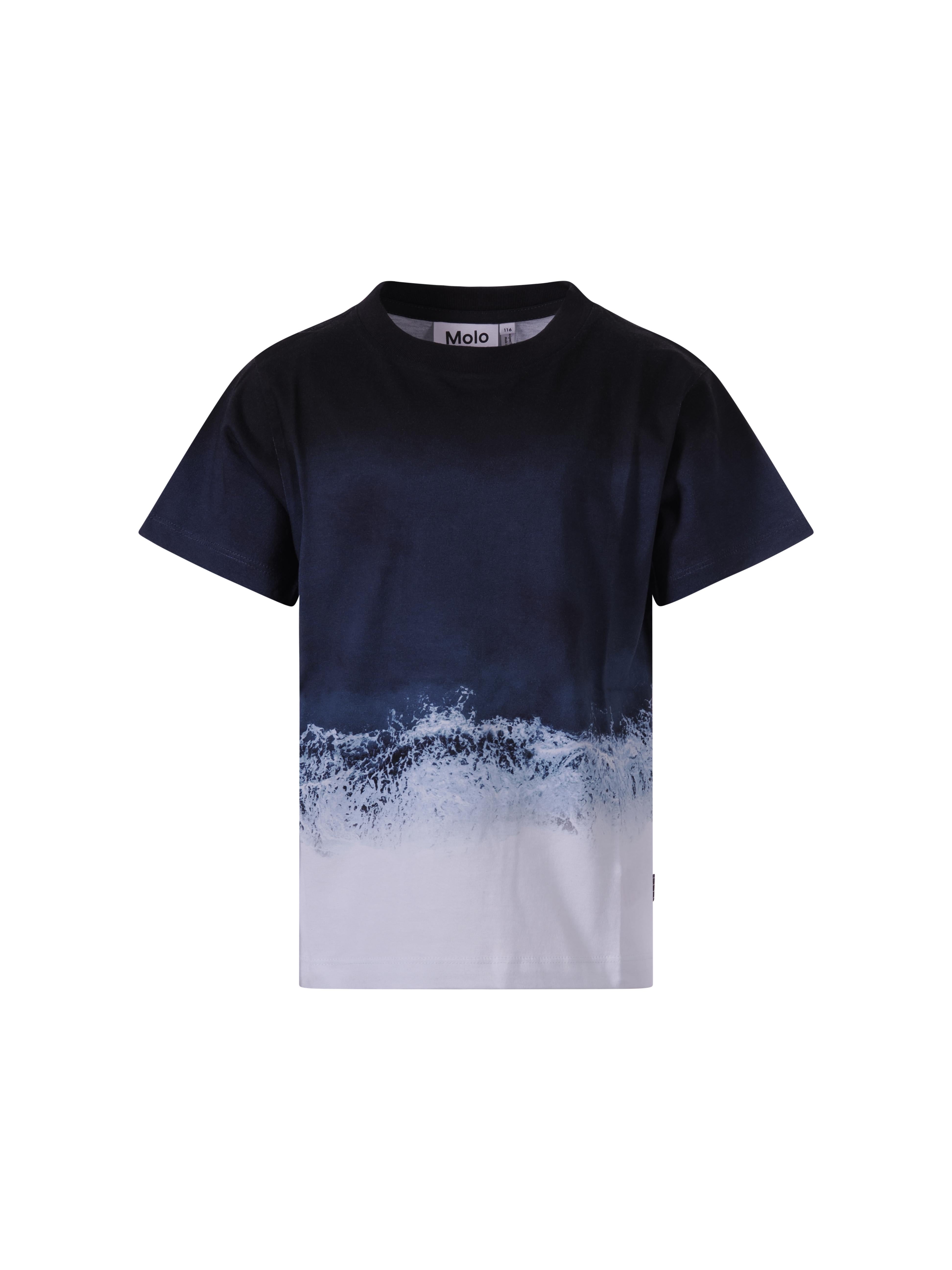 T-shirt per bambino Molo multicolore con stampa a onde 1S26A202 5198 MOLO KIDS 
