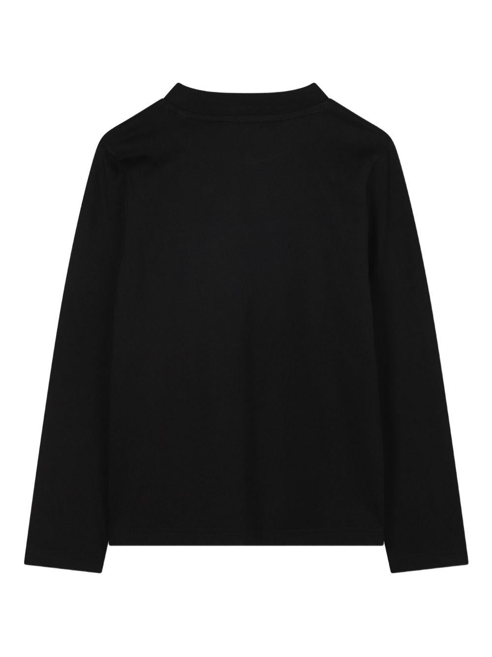 T-shirt per bambino DKNY Kids nero con logo a contrasto D62457 09B DKNY 