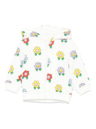 Felpa per neonata Stella McCartney Kids bianco con stampa floreale e cappuccio TX4030 Z3208 101MC STELLA McCARTNEY KIDS 