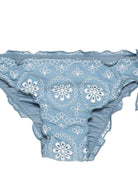 Costume da bagno per bambina MC2 Saint Barth Kids blu con fiori con dettaglio ricamato CRIS001 00020L MC2 ST. BARTH KIDS 