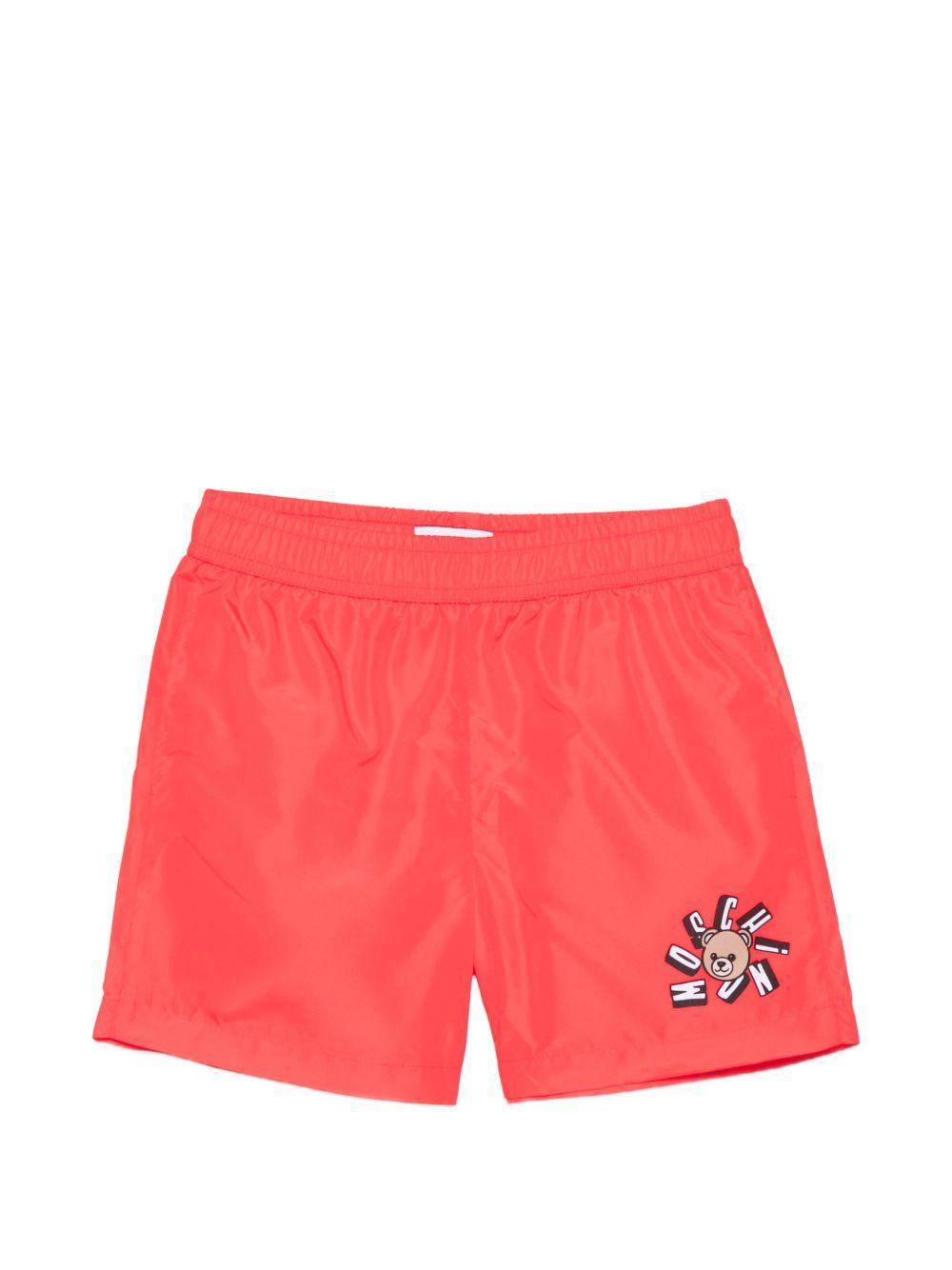 Costume per bambino Moschino Kids rosso con stampa logo HUL01LLKA02 50109 MOSCHINO KIDS 