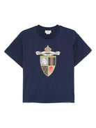 T-shirt per bambino Fendi Kids blu con stampa JMI481 7AJ F1I11 FENDI KIDS 