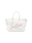 Borsa con bordo arricciato MC2 Saint Barth bianca in pizzo sangallo VANI0029 09063L MC2 ST. BARTH KIDS 