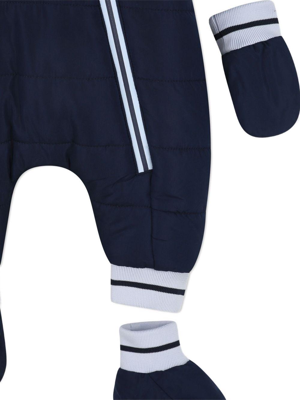 Tuta per neonato Boss Kids blu con muffole rimovibili J52516 849 BOSS KIDS 