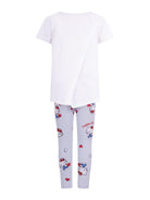 Set due pezzi top e pantaloni per bambina  Monnalisa con stampa grafica sul davanti 19G507 7005 9958 MONNALISA KIDS 