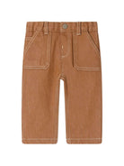 Pantaloni Gaspar per neonato Bonpoint marroni con tappa con logo S06YPAW00002 068A BONPOINT KIDS 