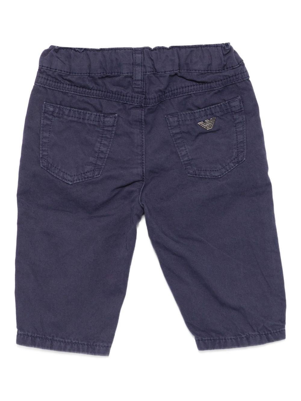 Pantaloni per neonato Emporio Armani Kids blu navy con tasche applicate EB000530 AF16166 UB130 EMPORIO ARMANI KIDS 