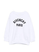 Felpa per bambino Givenchy Kids bianca con logo sul davanti H31214 10P GIVENCHY KIDS 