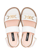 Sandali per bambina Dolce & Gabbana Kids bianche con logo dorato sul davanti D11374 A1328 87682 DOLCE & GABBANA KIDS 