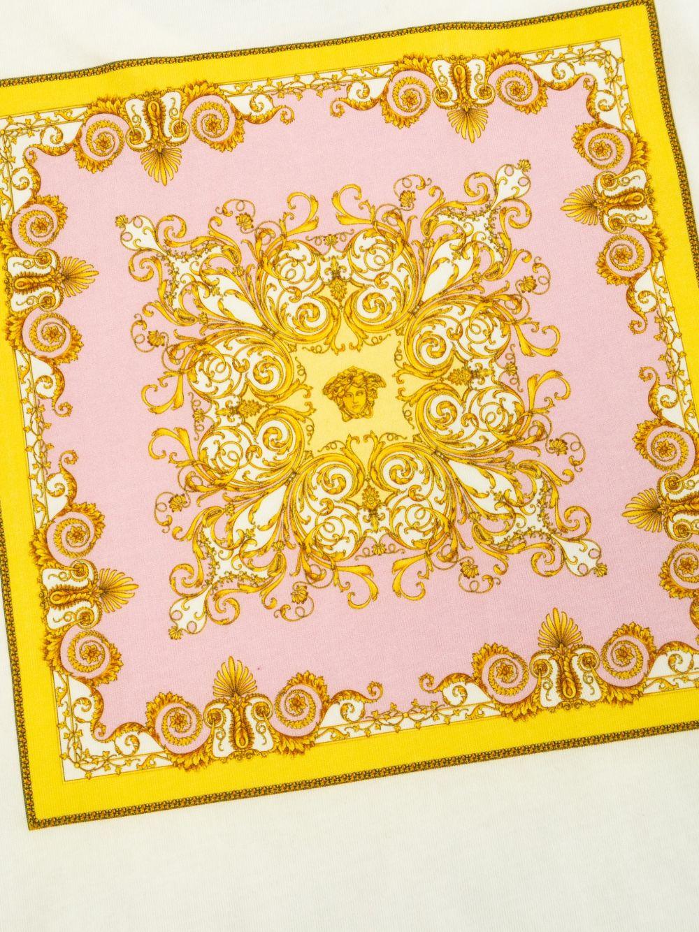 T-shirt per bambina Versace Kids bianca con stampa grafica sul retro 10183421A17235 6WK10 VERSACE KIDS 