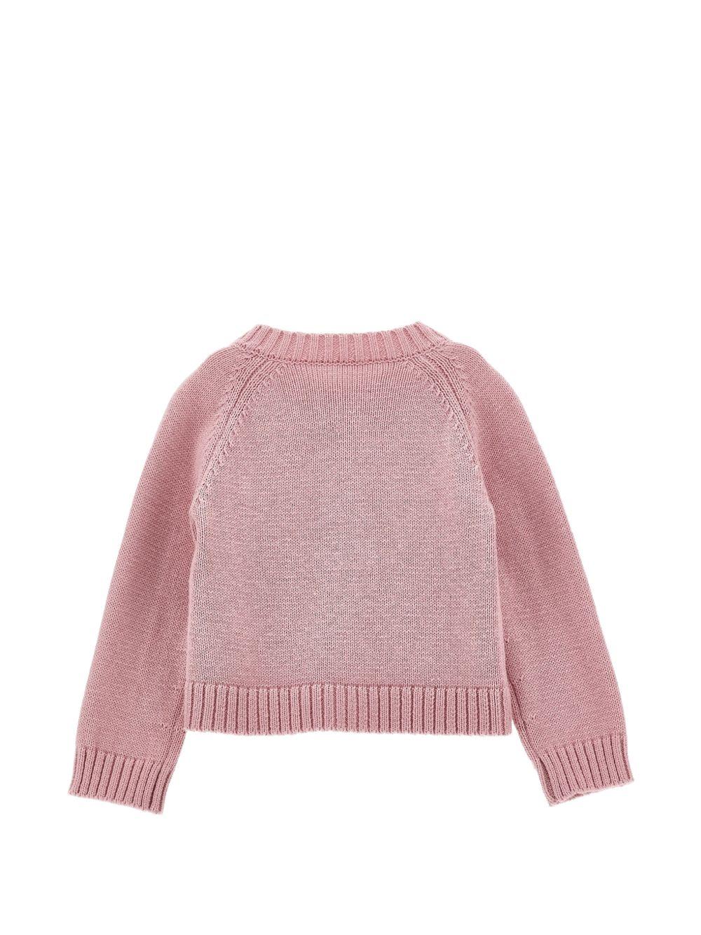 Cardigan per neonata Monnalisa Kids rosa con ricamo floreale 39H804 8060 0094 MONNALISA KIDS 
