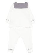 Completo t-shirt e pantaloni per neonato Petit Batea bianco con ricamo cuore A0DRK 01 PETIT BATEAU KIDS 