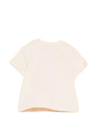 T-shirt per neonati Moschino Kids beige con dettagli ricamati MYM047LAA23 20404 MOSCHINO KIDS 