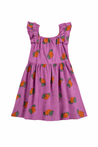 Abito per bambina Bobo Choses fucsia con stampa grafica all-over B126AC101 511 BOBO CHOSES KIDS 