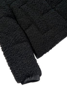 Giubbino Zambaga per bambina Moncler Enfant nero con texture teddy K29541A0009389B68 999 MONCLER ENFANT 