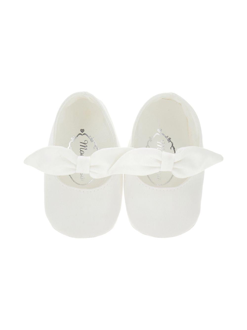 Ballerine per neonata Monnalisa bianco con fiocco 73F005 6135 0001 MONNALISA 
